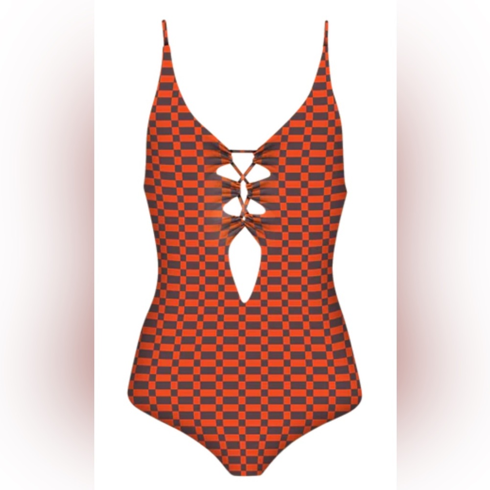 Acacia Kokomo one piece in size small color clementine